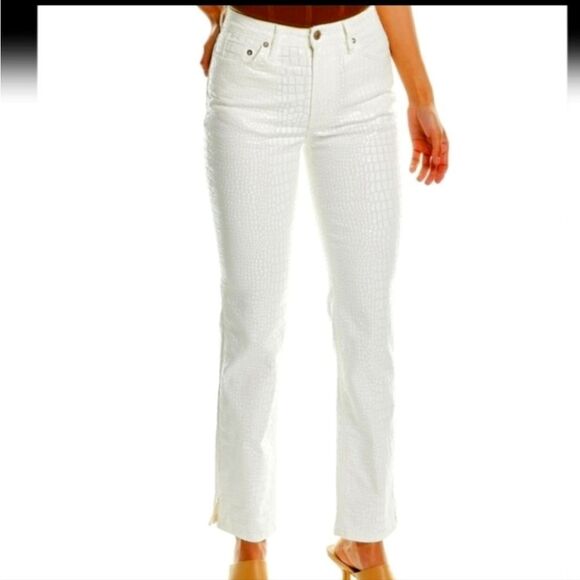 NWT Free People Lydia Embossed Straight Leg Jean - Picture 8 of 8